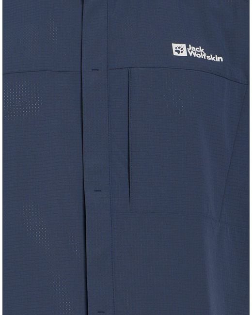 Jack Wolfskin Blue Shirt Polyamide, Elastane for men