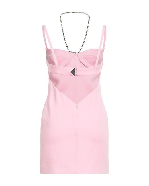 The Attico Pink Mini Dress Viscose, Elastane