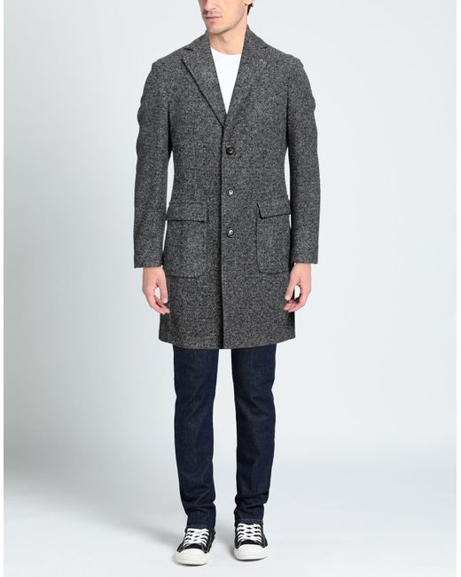 Angelo Nardelli Gray Coat for men