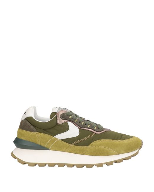 Voile Blanche Green Sneakers Leather, Textile Fibers