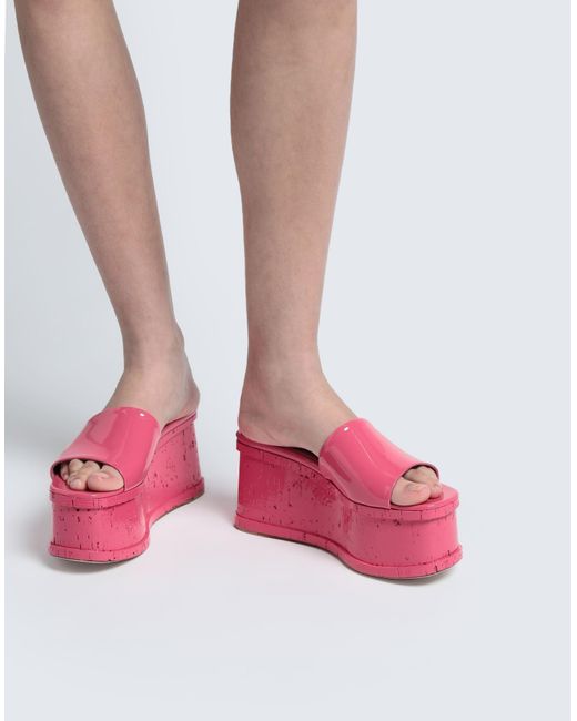 HAUS OF HONEY Pink Fuchsia Mules & Clogs Soft Leather