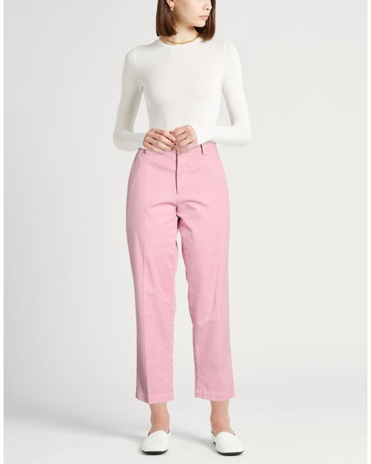 PT Torino Pink Pants Cotton, Elastane