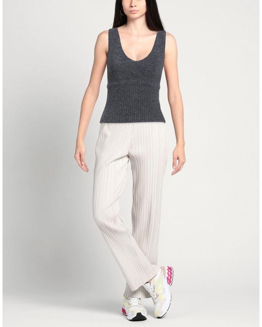 SIMONA CORSELLINI Gray Charcoal Top Acrylic, Polyamide, Wool, Alpaca Wool, Elastane