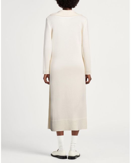 EMMA & GAIA White Midi-Kleid