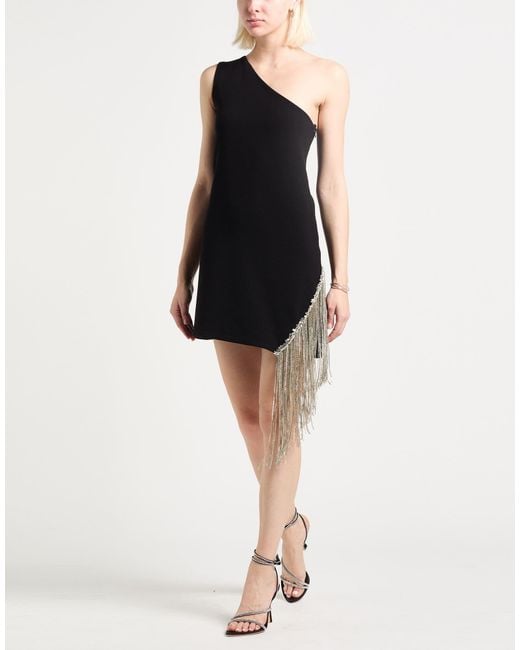Amen Black Mini Dress Polyester, Viscose, Elastane