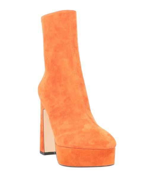 Lola Cruz Orange Ankle Boots