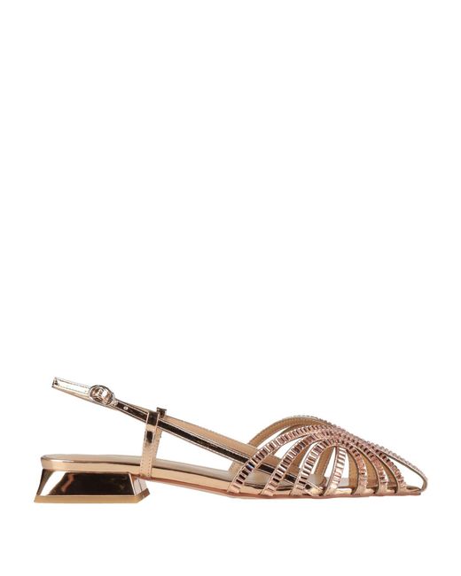 Alma En Pena. Natural Ballet Flats