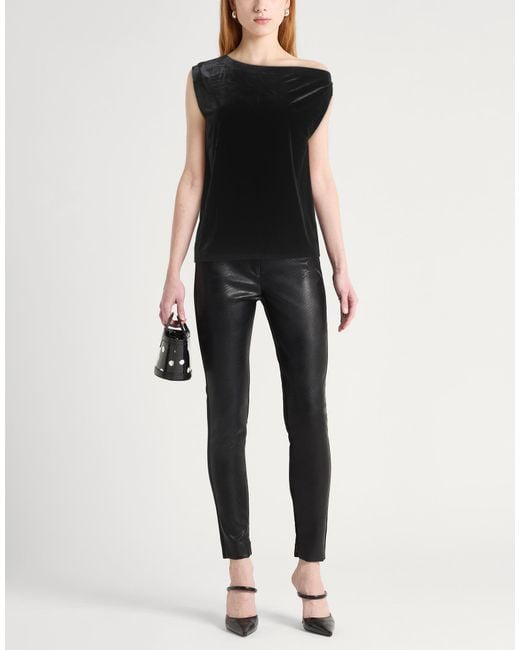Norma Kamali Black Top Polyester, Elastane