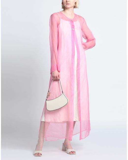 HER SHIRT HER DRESS Pink Overcoat