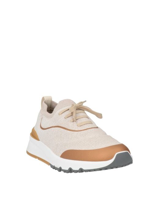 Brunello Cucinelli White Sneakers Textile Fibers for men