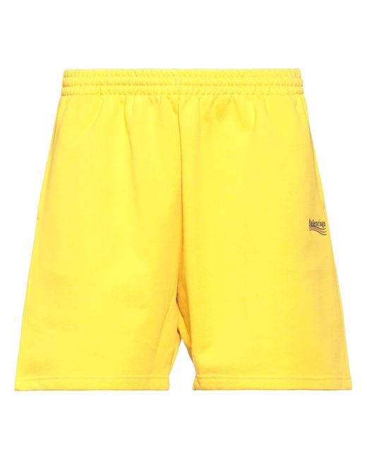 Balenciaga Shorts & Bermuda Shorts in Yellow for Men | Lyst