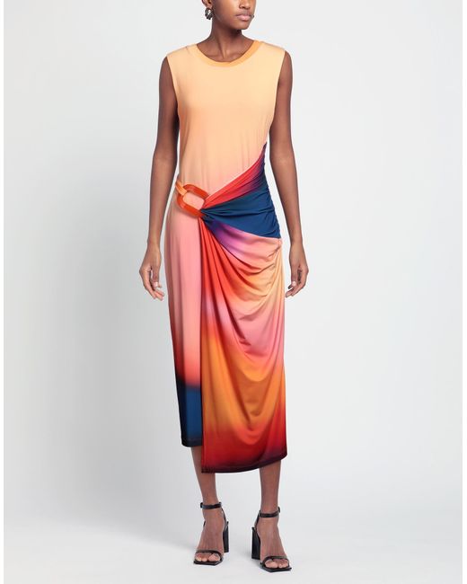 Halston Heritage Red Midi-Kleid