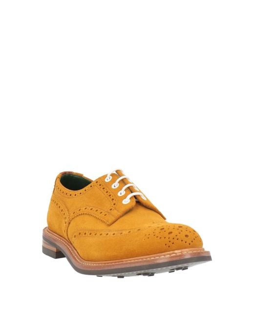 Tricker's Orange Lace-Up Shoes for men