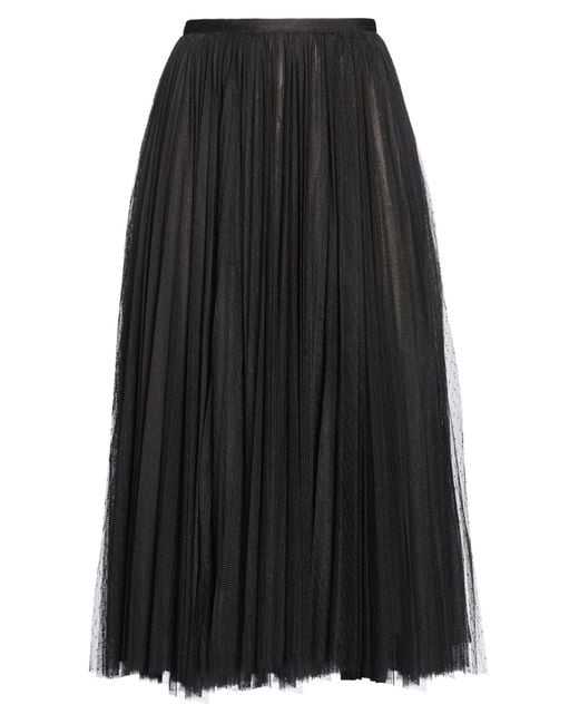 Philosophy Di Lorenzo Serafini Black Midi Skirt Polyester