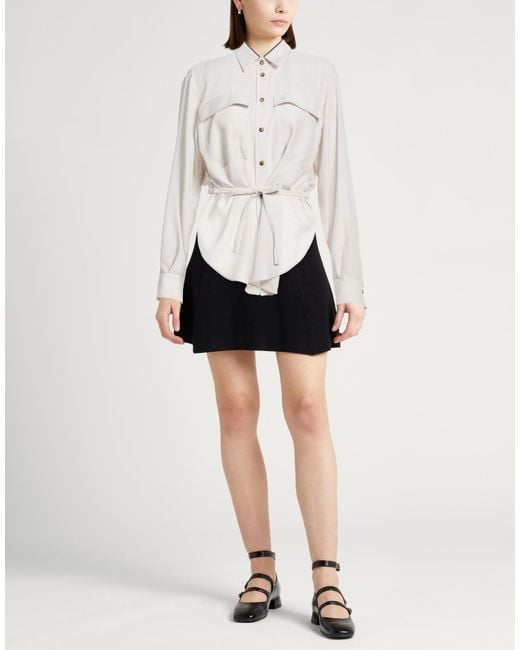 Brunello Cucinelli White Light Shirt Polyester, Cupro, Virgin Wool