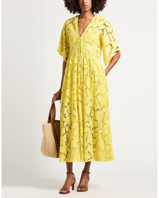 Maje Yellow Maxi Dresses