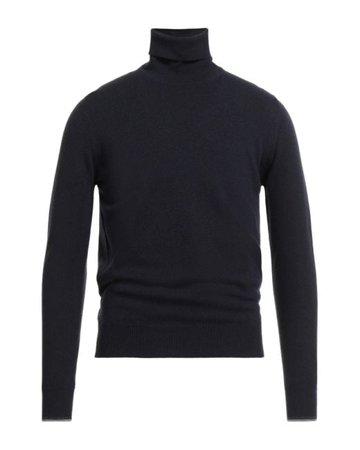 Alpha Studio Blue Turtleneck Geelong Wool for men