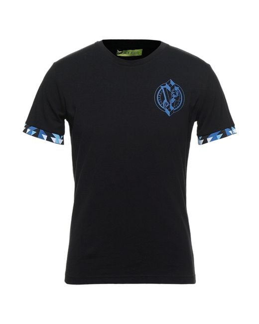 Versace Jeans Black T-Shirt Cotton, Elastane for men