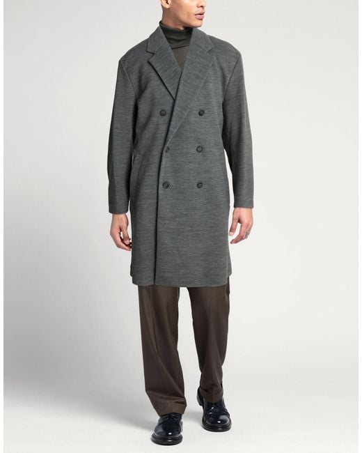 Boss Gray Coat Polyacrylic, Wool, Viscose, Polyamide, Elastane for men