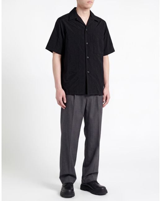 Hevò Black Shirt Polyamide, Polyurethane for men
