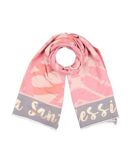 ALESSIA SANTI Pink Scarf Cotton, Viscose, Metallic Fiber