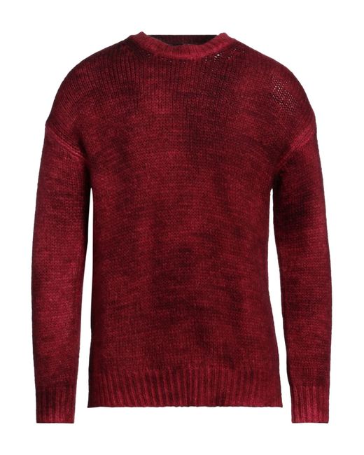 Roberto Collina Red Burgundy Sweater Baby Alpaca Wool, Nylon, Wool for men