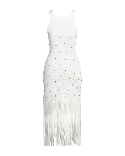 Sandro White Midi-Kleid