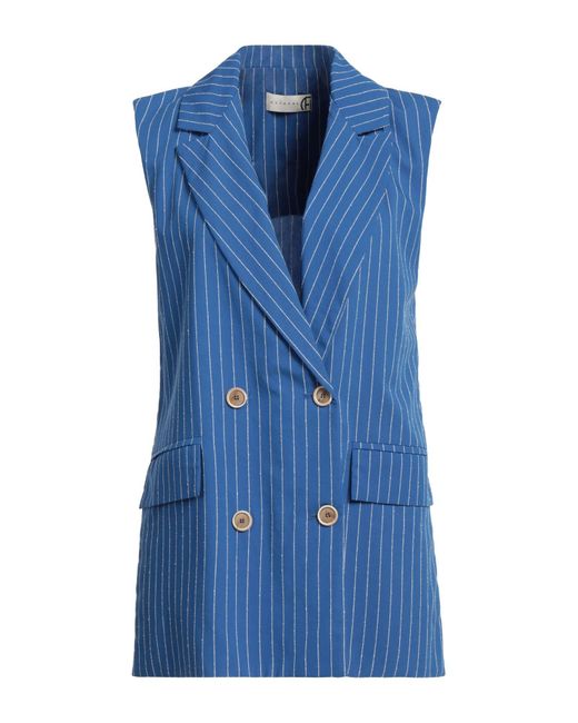 Haveone Blue Blazer Viscose, Polyester, Cotton, Polyamide