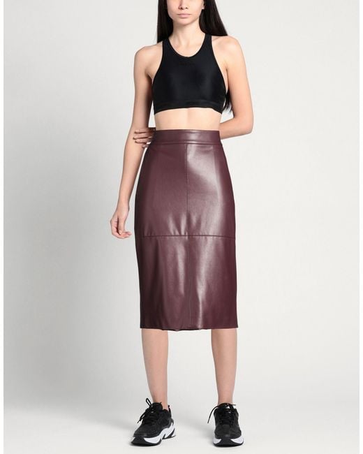 Elisabetta Franchi Purple Midi Skirt