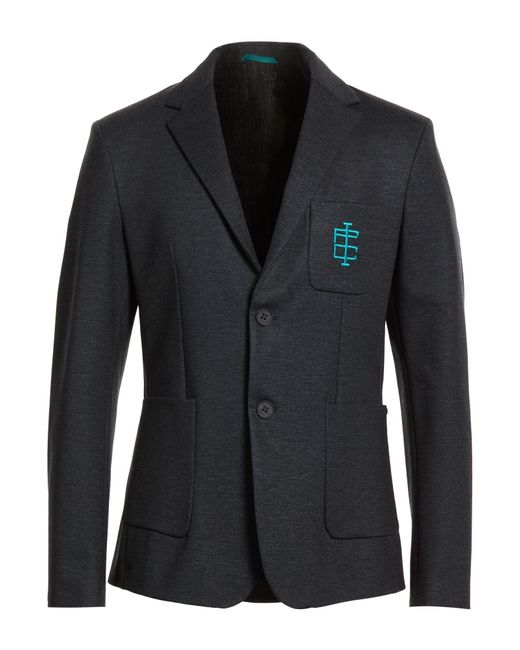 Bikkembergs Black Midnight Blazer Polyester, Viscose, Elastane for men
