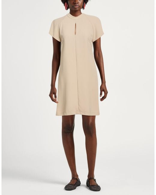 Kaos Natural Mini Dress Polyester, Elastane