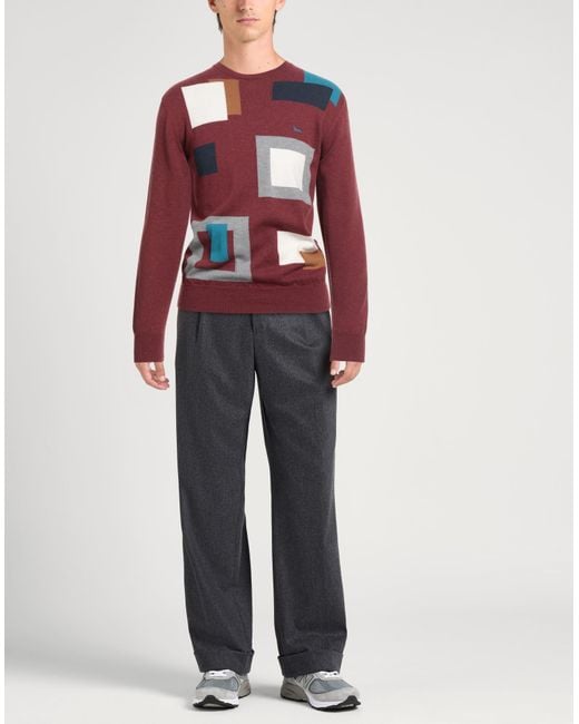 Harmont & Blaine Red Burgundy Sweater Cotton, Wool for men