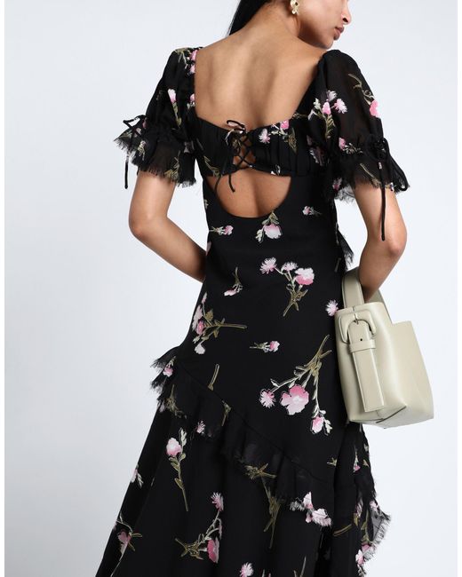 TOPSHOP Black Midi Dress