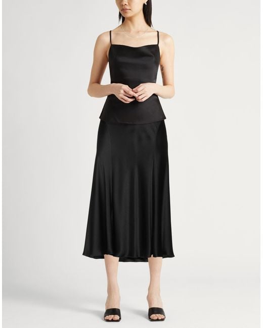 Alberta Ferretti Black Midi Skirt