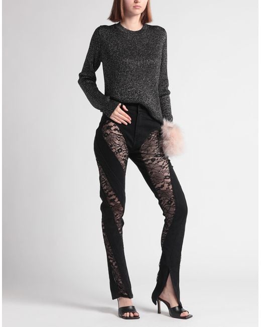 Mugler Black Jeans Cotton, Elastane, Polyamide, Viscose