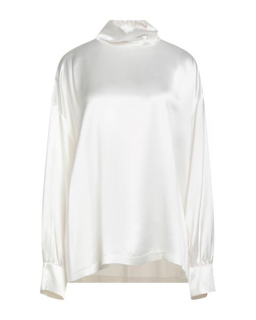Fabiana Filippi White Ivory Top Viscose, Wool