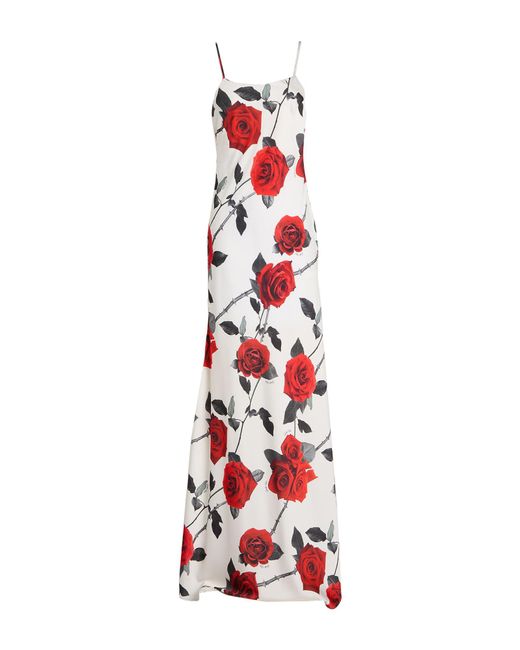 Gaelle Paris White Ivory Maxi Dress Polyester, Recycled Polyester