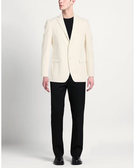 Exte Natural Cream Blazer Cotton, Polyester, Elastane for men