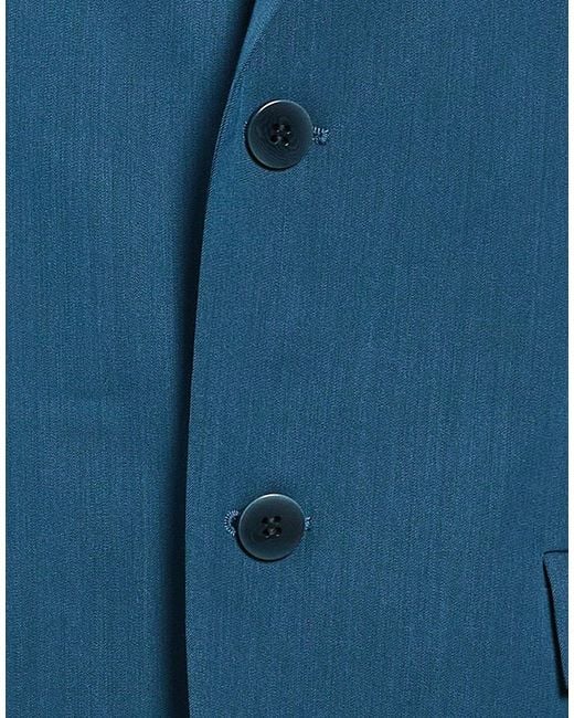 Calvin Klein Blue Blazer Polyester, Wool, Elastane for men