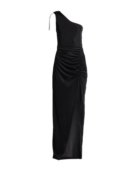 Gaelle Paris Black Maxi Dress Polyester, Elastane