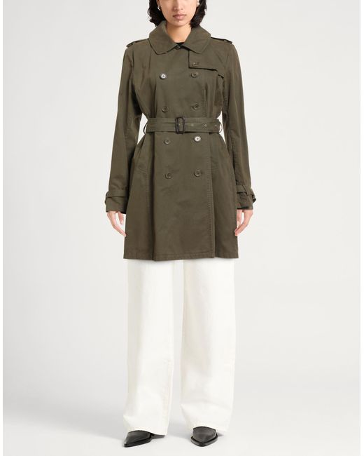 Aspesi Green Overcoat & Trench Coat