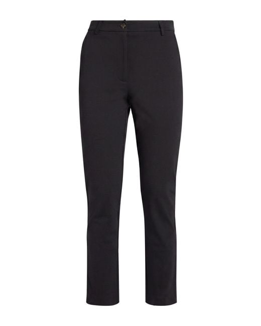 White Wise Blue Pants Viscose, Polyamide, Elastane