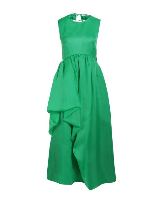 CECILIE BAHNSEN Green Midi Dress