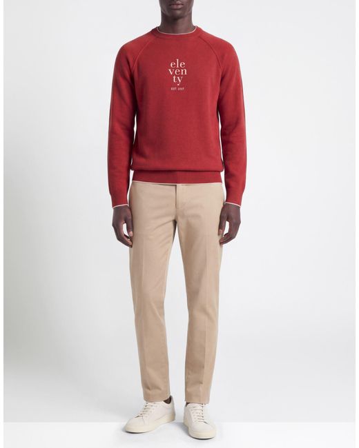 Eleventy Red Platinum Sweater Cashmere for men