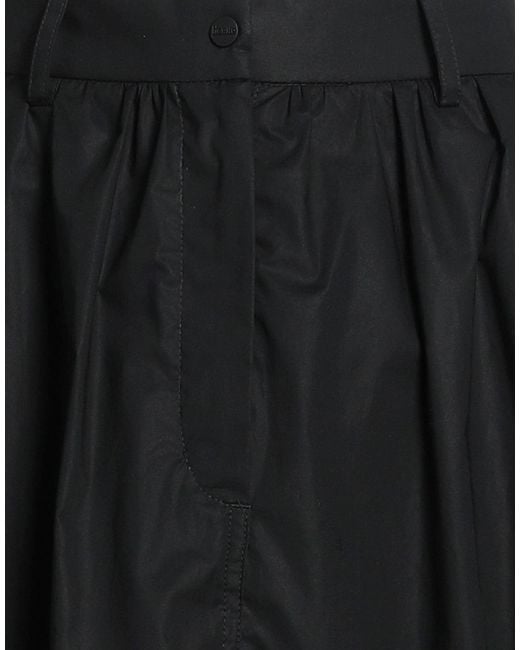 Herno Black Midi Skirt Cotton, Elastane, Polyamide, Polyester