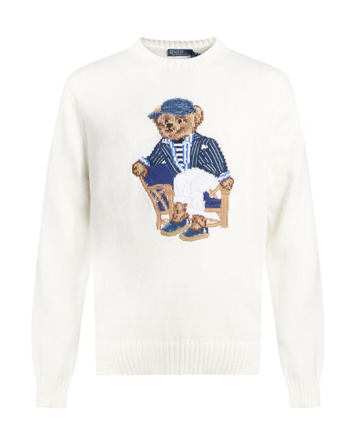 Pullover Polo Ralph Lauren de hombre de color White