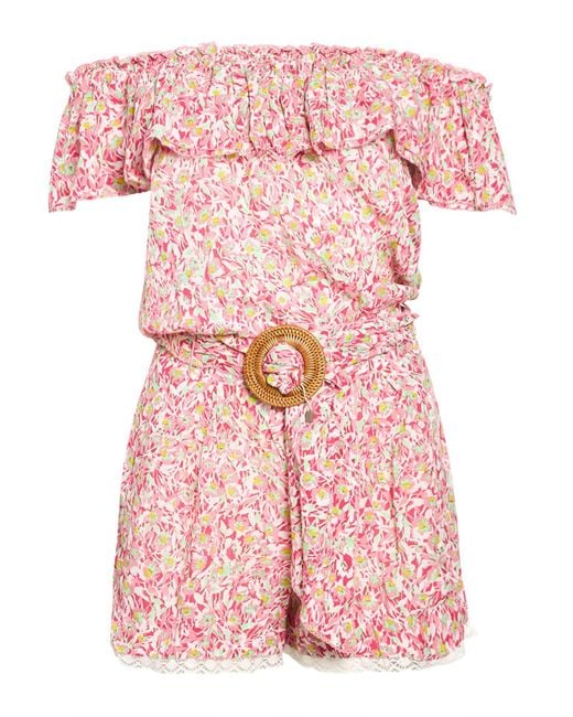 Poupette Pink Playsuit Viscose