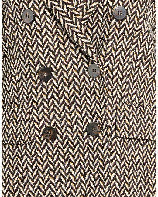 Ottod'Ame Brown Caring Blazer Polyester, Viscose, Polyamide, Elastane
