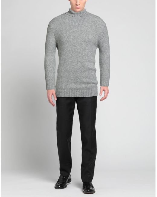 OVER/D Gray Light Turtleneck Acrylic, Polyester, Nylon, Wool for men