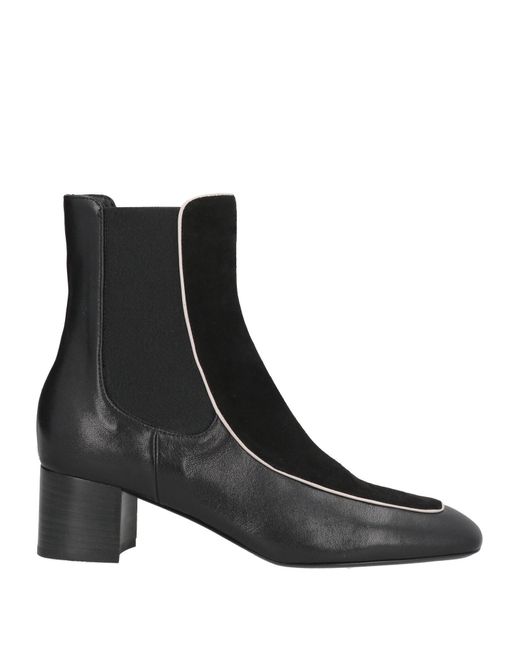 Totême  Black Ankle Boots Cow Leather, Synthetisches Material